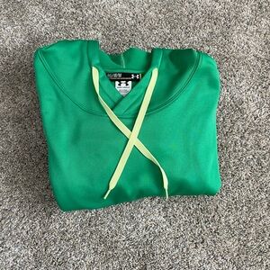 Under Armour Green Pullover Hoodie with Yellow Accents